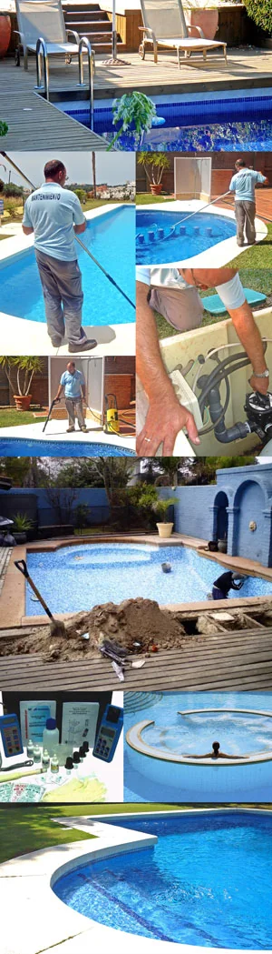 Mantenimiento de piscina por personal de NaturLimp